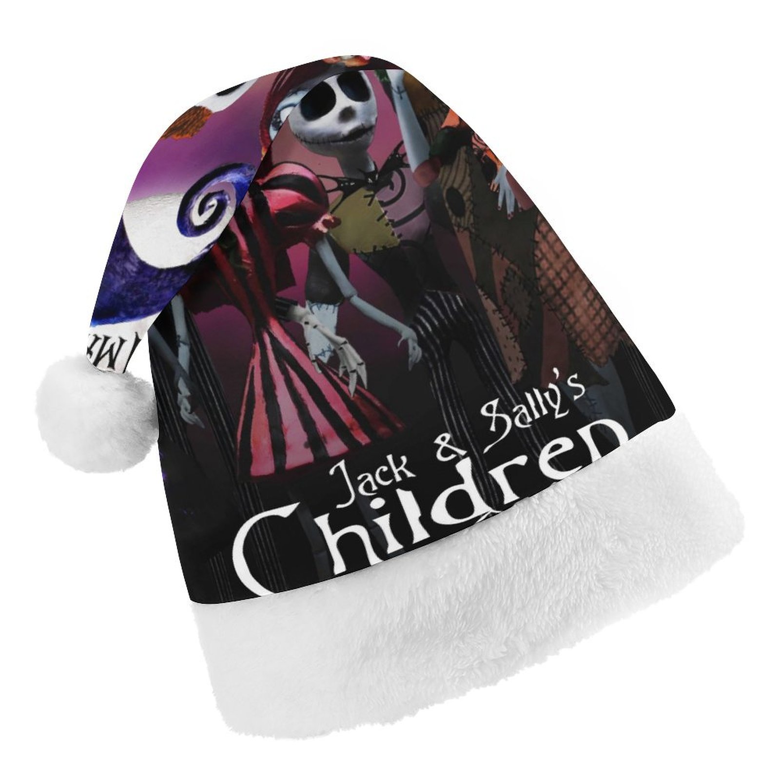The Nightmare Before Christmas Christmas Hat for Adult And Kids Xmas Decor Ornaments Christmas New Year Festive Holiday Party Supplies Plush Santa Claus Hats